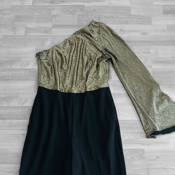 Lauren Ralph Lauren Copper One Shoulder Jumpsuit Size 6 - Picture 11 of 13